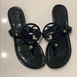 Black Patent Leather Tory Burch Sandals